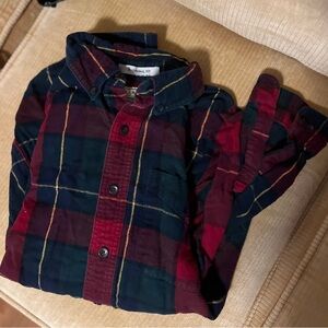 L.L. Bean Shirt Men's M Plaid Cotton Flannel Red Yellow green, classic style